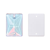 Crystal AM Rectangle Shape High Quality Glass Sew-on Rhinestones WholesaleRhinestone